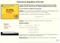 Tutorial on Equation of Circle