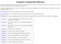 Geometry Construction Reference