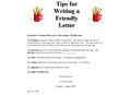 Tips for Writing a Friendly Letter