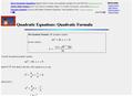 Quadratic Formula: Solving Quadratic Equations