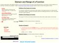 Domain and Range of a Function